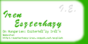 iren eszterhazy business card